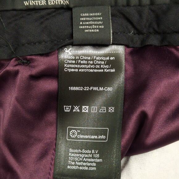 Scotch & Soda Velvet High Rise Flared Trousers Pants Multicolor Pockets 32 New - Picture 12 of 16